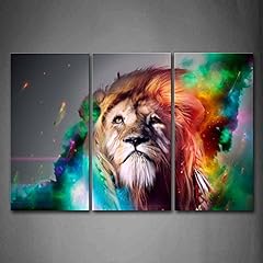 Colorful Lion Artistic Wall Art Painting The Picture for sale  Delivered anywhere in Canada