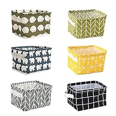 Used, GLAITC 6 Pcs Fabric Storage Basket, Storage Basket for sale  Delivered anywhere in UK