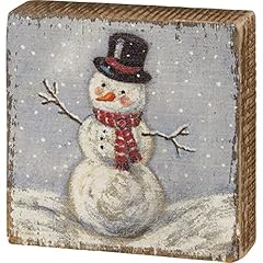 Block sign snowman for sale  Delivered anywhere in USA 