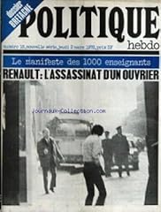 Politique hebdo 03 d'occasion  Livré partout en France