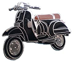 Vespa PX Scooter Black And Silver Enamel Pin Badge for sale  Delivered anywhere in UK