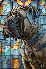 Mastiff stained glass for sale  Delivered anywhere in UK