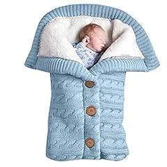 Newborn Baby Swaddle Wrap Infant Winter Warm Knitted for sale  Delivered anywhere in Ireland