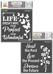 CrafTreat Quote Stencils for Painting on Wood, Canvas, for sale  Delivered anywhere in Canada