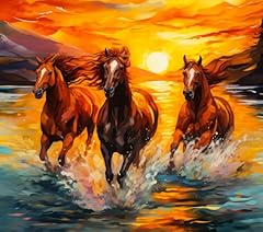 Horses running sunset for sale  Delivered anywhere in USA 