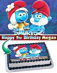 Cakecery smurfs edible for sale  Delivered anywhere in USA 