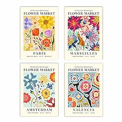 Canssape Set of 4 Flower Market Poster | Matisse Wall for sale  Delivered anywhere in Canada