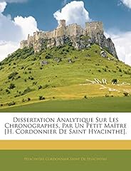 Dissertation analytique chrono d'occasion  Livré partout en France
