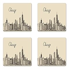 Ambesonne chicago skyline for sale  Delivered anywhere in USA 