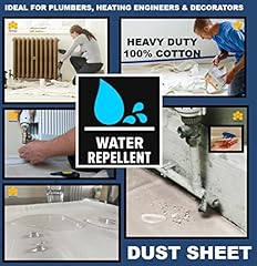 Cotton dust sheets for sale  Delivered anywhere in UK