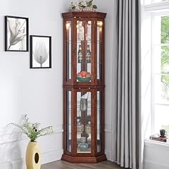 Walnut lighted display for sale  Delivered anywhere in USA 