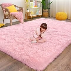 Fluffy pink area for sale  Delivered anywhere in USA 