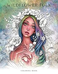 Wildflower folk coloring for sale  Delivered anywhere in USA 