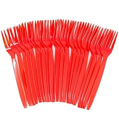 Red plastic forks for sale  Delivered anywhere in USA 