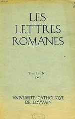 Lettres romanes tome d'occasion  Livré partout en France