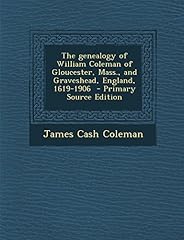 Genealogy william coleman for sale  Delivered anywhere in USA 