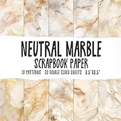 Neutral marble scrapbook for sale  Delivered anywhere in USA 