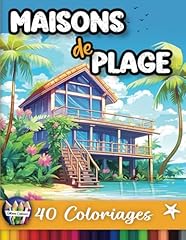 Maisons plages coloriage d'occasion  Livré partout en France