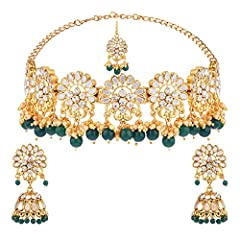 Efulgenz Indian Jewellery Set Crystal Kundan Choker for sale  Delivered anywhere in UK