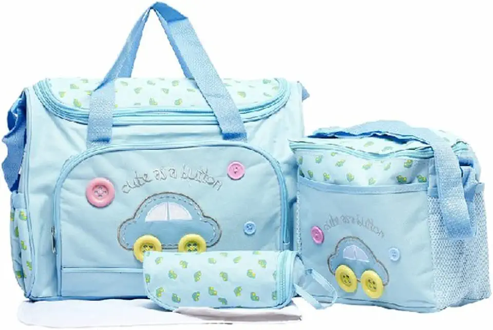 Toddmomy 4- IN- 1 Multi- Functie Babyluier Mummy Bag Tote Handtas Set Multifunctionele Moederschap Tas Voor Mom Papa Sky Blue tweedehands  