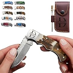 Personalized damascus pocket for sale  Delivered anywhere in USA 