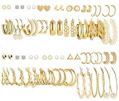 Pairs gold earrings for sale  Delivered anywhere in USA 