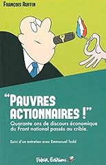 Pauvres actionnaires ans d'occasion  Livré partout en Belgiqu