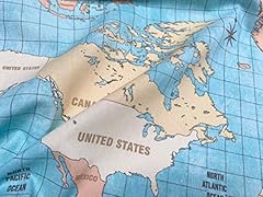Vintage map fabric for sale  Delivered anywhere in UK