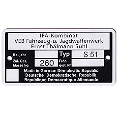 Mza typenschild s51 gebraucht kaufen  Wird an jeden Ort in Deutschland