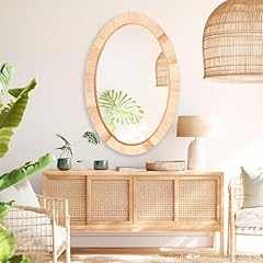 Rattan mirror oval for sale  Delivered anywhere in USA 