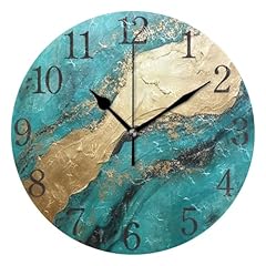 Abstract teal golden for sale  Delivered anywhere in Ireland