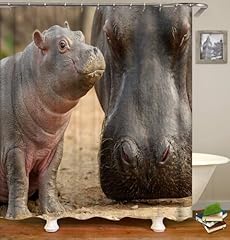 Hippopotamus shower curtain for sale  Delivered anywhere in UK