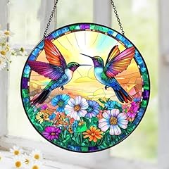 Hummingbird suncatcher stained for sale  Delivered anywhere in USA 