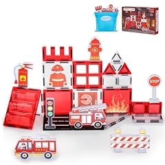 Magnetic tiles firetruck for sale  Delivered anywhere in USA 