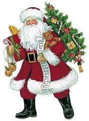 Used, Caspari Lynn Haney Santa Die Cut Gift Ornament Tags for sale  Delivered anywhere in USA 