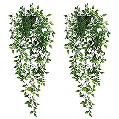 COCOBOO 2 Pack Artificial Hanging Plants Fake Potted for sale  Delivered anywhere in UK