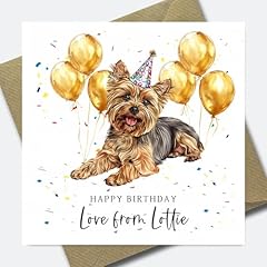 Personalised yorkie birthday for sale  Delivered anywhere in UK