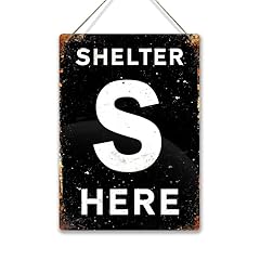 Shelter metal sign for sale  Delivered anywhere in UK