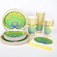 Peacock party plates for sale  Delivered anywhere in USA 