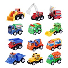 Used, 12 PCS Construction Toy Pull Back Digger Mini Vehicles for sale  Delivered anywhere in Ireland