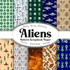 Aliens pattern scrapbook d'occasion  Livré partout en France