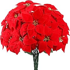 Fake poinsettias artificial for sale  Delivered anywhere in USA 