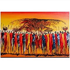 Modern African Landscape Paintings on Canvas Wall Abstract, used for sale  Delivered anywhere in Canada