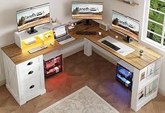 Lareth shaped desk for sale  Delivered anywhere in USA 