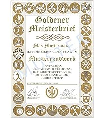 Goldener meisterbrief als gebraucht kaufen  Wird an jeden Ort in Deutschland