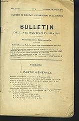 Bulletin instruction primaire d'occasion  Livré partout en France