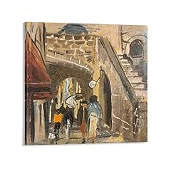 Posters Oil Painting Decorative Street Scene Abstract Wall Art Vintage American Art Canvas Print for Living Room Bedroom Home Decor 16x16inch(40x40cm) Frame-Style for sale  Delivered anywhere in Canada