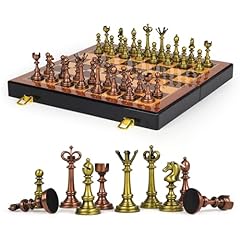 Vintage metal chess for sale  Delivered anywhere in USA 