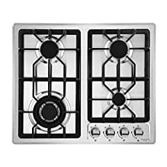 NOXTON 4 Burner Gas Cooker, Built-in Stainless Steel for sale  Delivered anywhere in Ireland