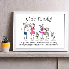 Personalised family picture for sale  Delivered anywhere in UK